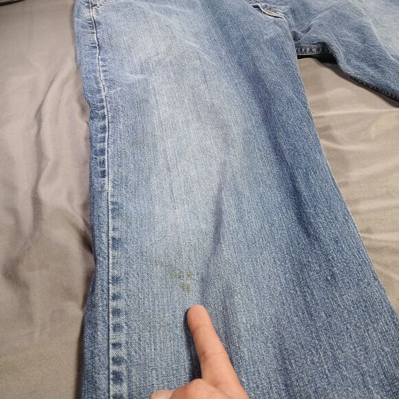 Polo Ralph Lauren Jeans Mens 36x32 Blue Distressed Preppy 90s Vtg Denim Woodrow - Picture 7 of 14